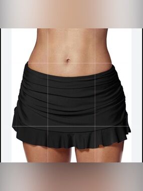 NWT Women’s Halcurt Black Swim Skirt with under brief / XL